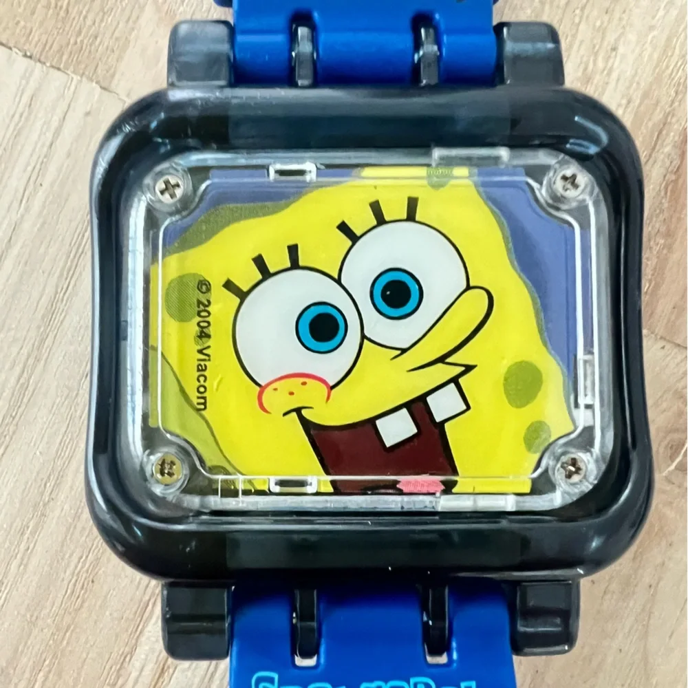 Nickelodeon SpongeBob Square Pants digital watch and tin NEW BATTERY
